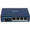 Hikvision DS-3D504TP-A unmanaged industriële PoE-switch, 4 PoE+-poorten, 1 SFP-uplink, 60W budget