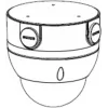 Dahua PFA136 aansluitdoos-montagebeugel voor domecamera's, wit, IP66