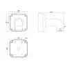 DAHUA PFB302S-V2 wandbeugel voor PTZ-domecamera's, wit, aluminiumlegering