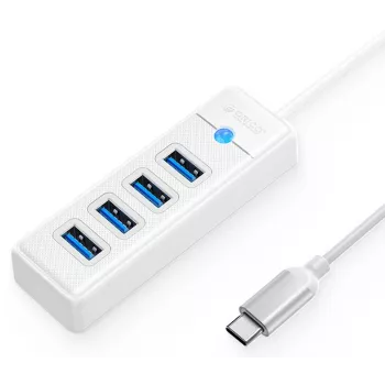 ORICO PW4U-C3-015-WH-EP USB-C-hub 4x USB-A 3.2 Gen 1 wit