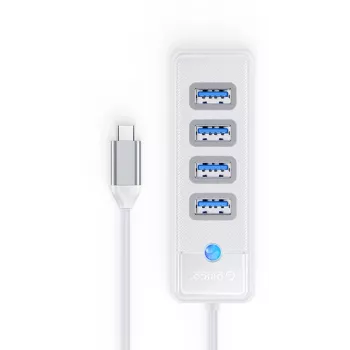 ORICO PW4U-C3-015-WH-EP USB-C-hub 4x USB-A 3.2 Gen 1 wit