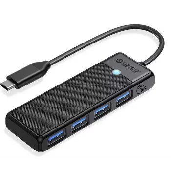ORICO USB-C-hub 4-poorts USB-A 3.0 5Gbps zwart