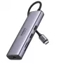 UGREEN 60515 7-in-1 USB-C-hub, 4K 60Hz HDMI, Ethernet, 100 W PD, grijs