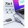 UGREEN 60515 7-in-1 USB-C-hub, 4K 60Hz HDMI, Ethernet, 100 W PD, grijs