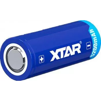 XTAR 26650 3,7 V 5200 mAh beschermde Li-Ion-accu (button top)