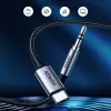 UGREEN AUX stereo-audiokabel 3,5mm mini-jack naar USB Type-C 1m zwart (CM450 20192)