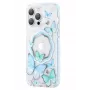 Kingxbar Apple iPhone 14 Pro Max MagSafe Butterfly Series magnetische hoes blauw