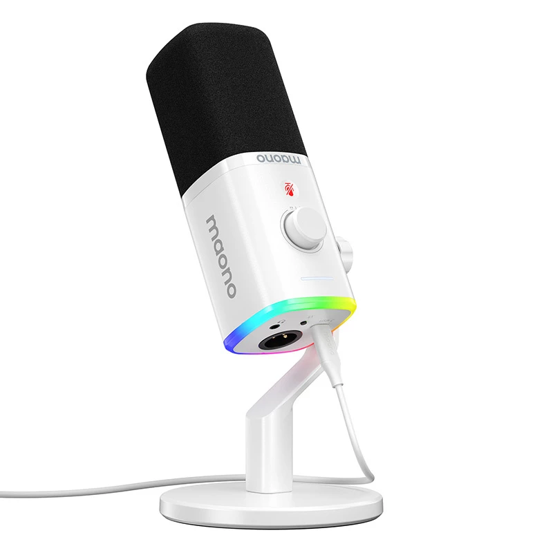 MAONO PD100X Dynamische microfoon (wit) - USB-C & XLR
