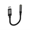 Acefast USB-C naar 3,5 mm J12 audio-adapter Zwart