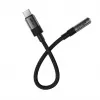 Acefast USB-C naar 3,5 mm J12 audio-adapter Zwart