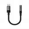 Acefast USB-C naar 3,5 mm J12 audio-adapter Zwart