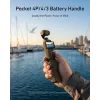 TELESIN 5000mAh accugrip powerbank voor DJI Osmo Pocket 3 / 4, USB-C, zwart
