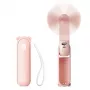 Jisulife Life8 Handheld Fan draagbare USB-ventilator met powerbank 2000mAh en zaklamp - roze
