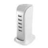 Dudao 5x USB-oplader met geïntegreerde EU-netkabel wit (A5EU)