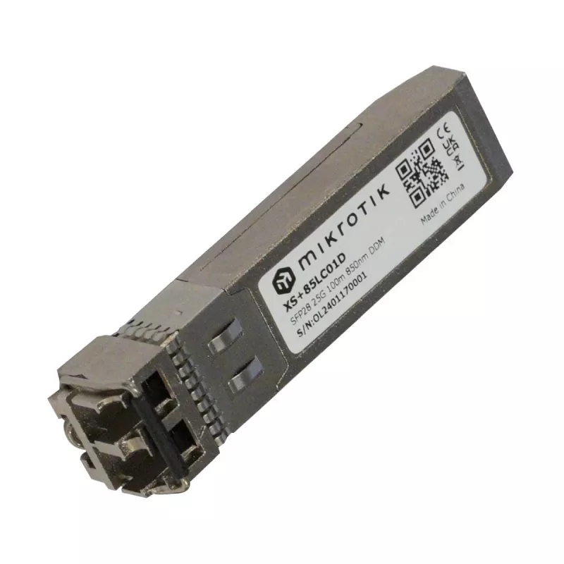 MikroTik XS+85LC01D SFP+ 10GbE 850nm 300m LC Duplex multi-mode glasvezel transceiver module