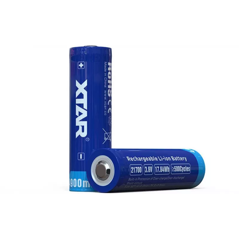 XTAR 21700 Li-ion 3,7 V 4900 mAh beschermde accu (1 stuk)