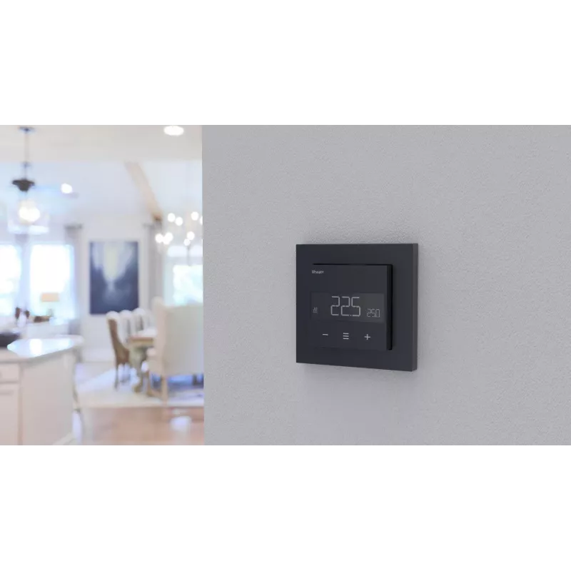 HEATIT WiFi6 zwart mat Wi-Fi thermostaat 3600W 16A