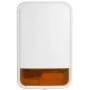 DSC PowerG draadloze buitensirene met flitslicht, 868 MHz, 110 dB, batterijgevoed, wit/rood