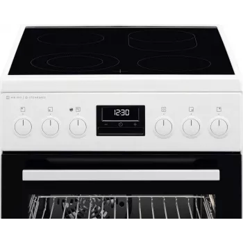 AEG CCB56491BW vrijstaand elektrisch fornuis met keramische kookplaat, 73L heteluchtoven & 39L conventionele oven, wit