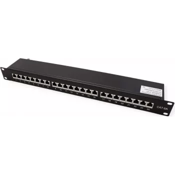 VALUE 19 inch patchpanel Cat6A/Class EA 24 poorten afgeschermd zwart