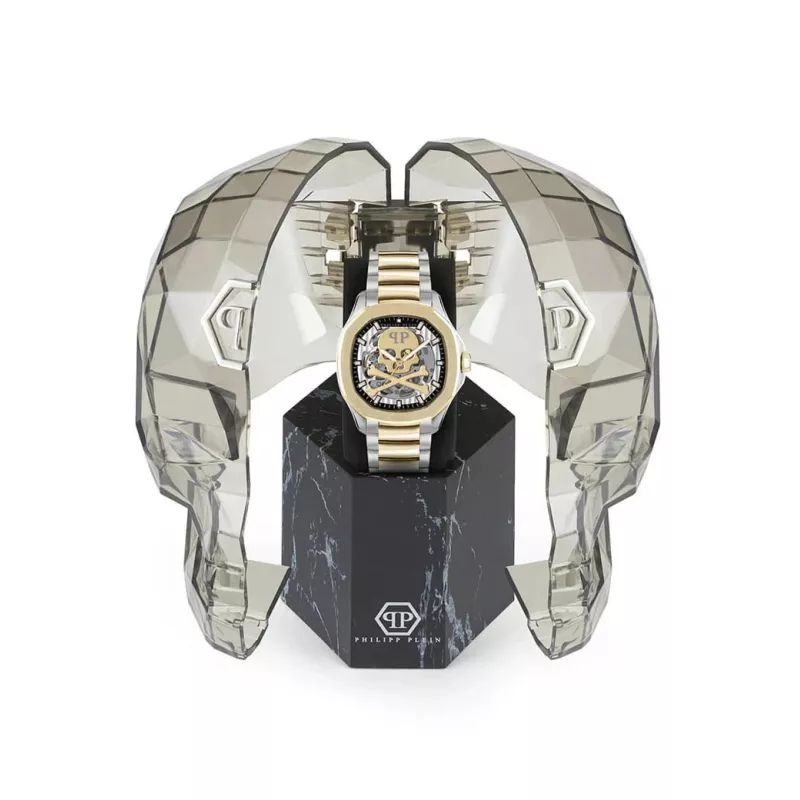 Philipp Plein The $keleton heren automatisch horloge PWRAA0323 42mm zwart siliconen