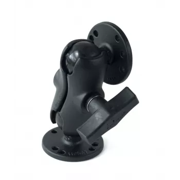 RAM MOUNTS C Size korte dubbele kogelarm met 2x ronde voetplaten van 2,5 inch