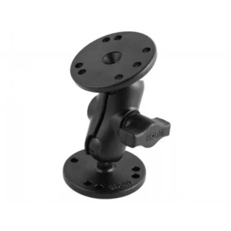 RAM MOUNTS B-Size korte montagearm + 2x B-Size 1.0 kogel ronde voetplaat 2.5