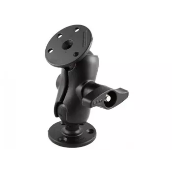 RAM MOUNTS korte dubbele gewrichtsarm met 2x D-formaat 2,25 inch kogelronde plaatbasis 3,68 inch