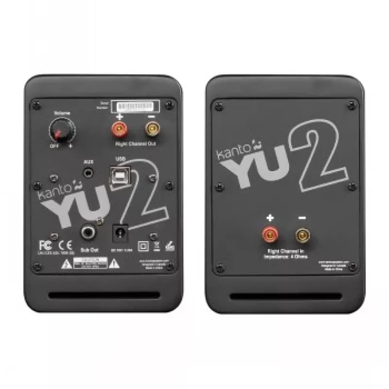 Kanto Audio YU2MB-CG 3-driver actieve luidspreker met USB-DAC en 3,5 mm AUX - mat zwart (incl. netsnoer type C & G)