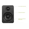 Kanto Audio YU2MB-CG 3-driver actieve luidspreker met USB-DAC en 3,5 mm AUX - mat zwart (incl. netsnoer type C & G)