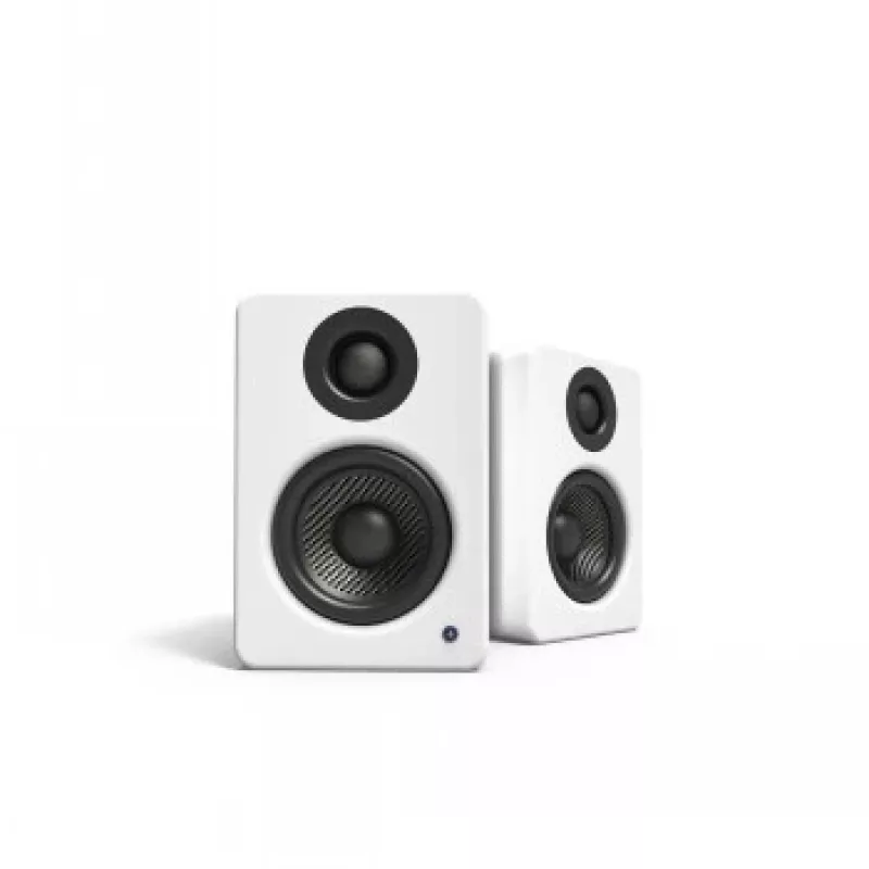 KANTO AUDIO YU2MW-CG actieve boekenplankluidspreker met USB-DAC en 3,5 mm AUX - mat wit (incl. netsnoer type C & G)