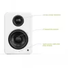 KANTO AUDIO YU2MW-CG actieve boekenplankluidspreker met USB-DAC en 3,5 mm AUX - mat wit (incl. netsnoer type C & G)