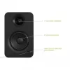 KANTO AUDIO YU-CG actieve boekenplankluidspreker met Bluetooth en RCA-ingang - zwart vinyl (incl. type C & G netsnoer)
