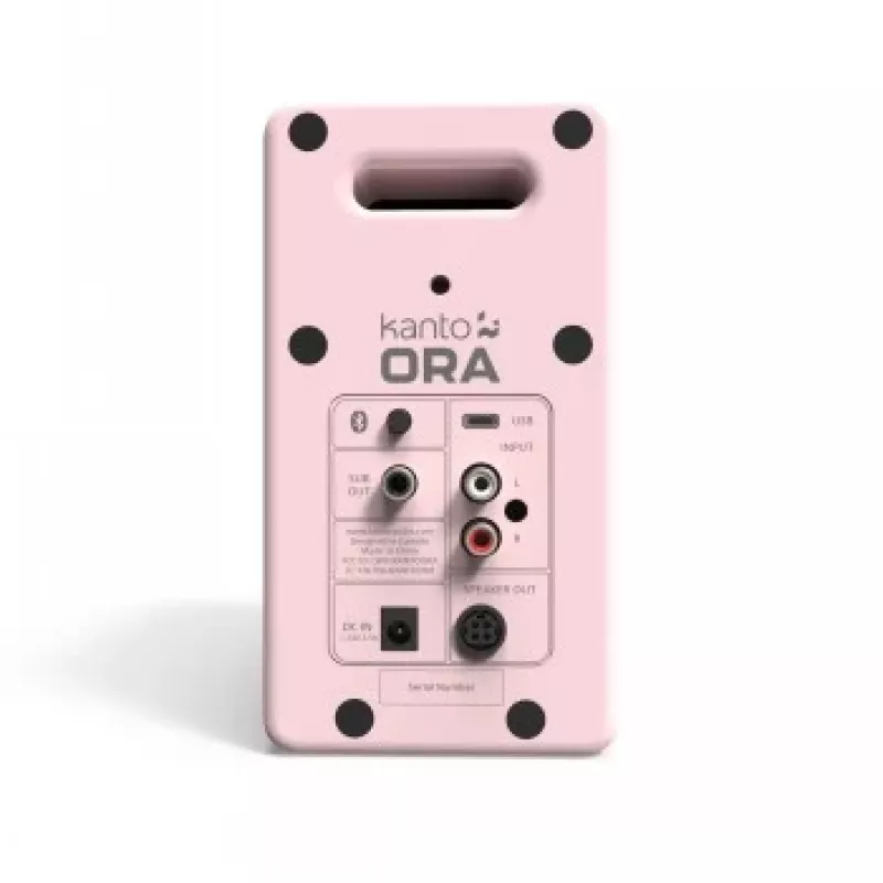 KANTO AUDIO 100W powered reference desktop-luidsprekers met Bluetooth - roze, paar (incl. USB-C-voedingskabel)
