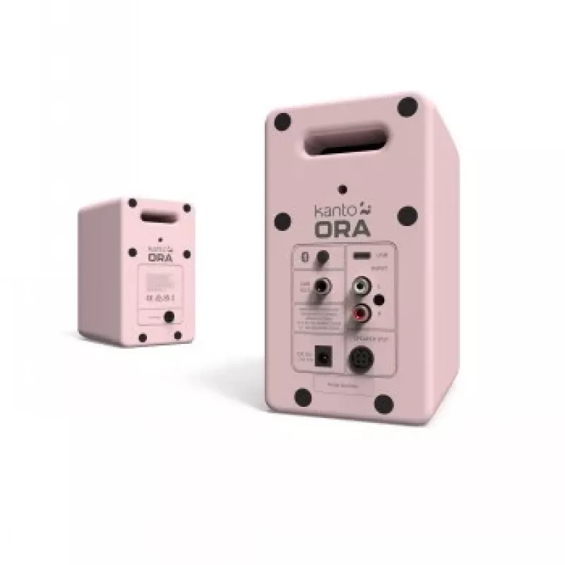 KANTO AUDIO 100W powered reference desktop-luidsprekers met Bluetooth - roze, paar (incl. USB-C-voedingskabel)