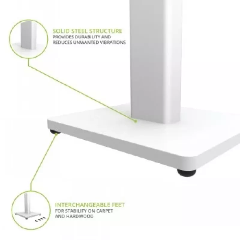 Kanto Audio 34 inch universele boekenplank-luidsprekerstandaards - wit (paar)