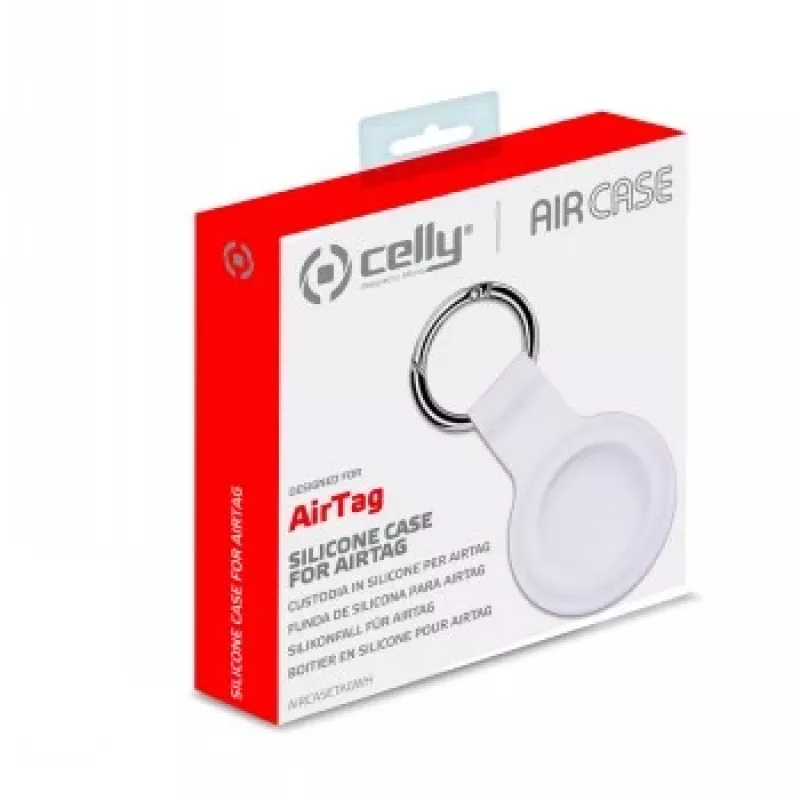 CELLY AIRCASETAG - siliconenhoes voor AirTag - wit
