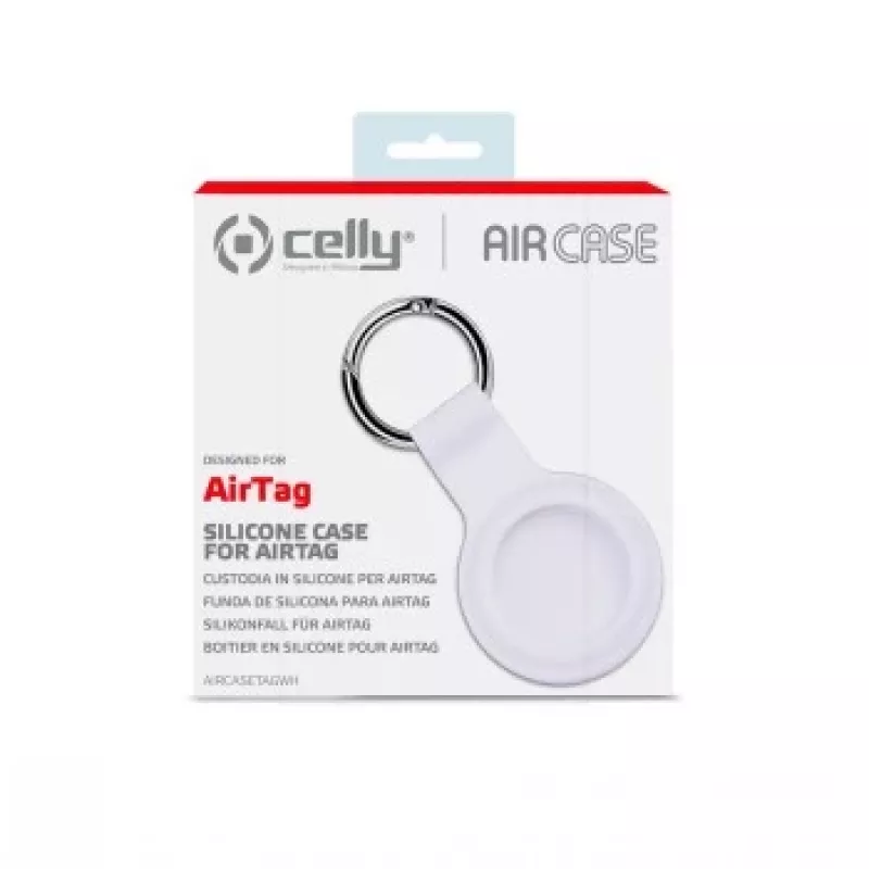 CELLY AIRCASETAG - siliconenhoes voor AirTag - wit