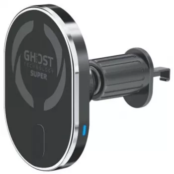 CELLY MagSafe autohouder met draadloos laden - 15W Qi snelladen, ventilatiehouder, 360° draaibaar, zwart