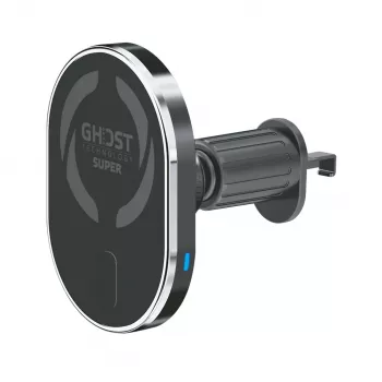 CELLY MagSafe autohouder met draadloos laden - 15W Qi snelladen, ventilatiehouder, 360° draaibaar, zwart