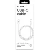 CELLY USBCUSBCCOTT - USB-C naar USB-C katoengevlochten kabel wit (Power Delivery)