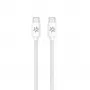 CELLY USBCUSBCCOTT - USB-C naar USB-C katoengevlochten kabel wit (Power Delivery)