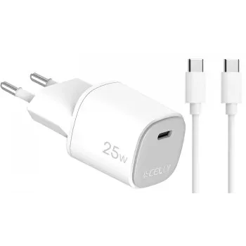 CELLY UP TC 1 USB-C 25W + C to C kabel