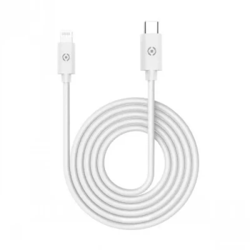 CELLY Lightning naar USB-C kabel 60W - 1,2m wit MFi gecertificeerd
