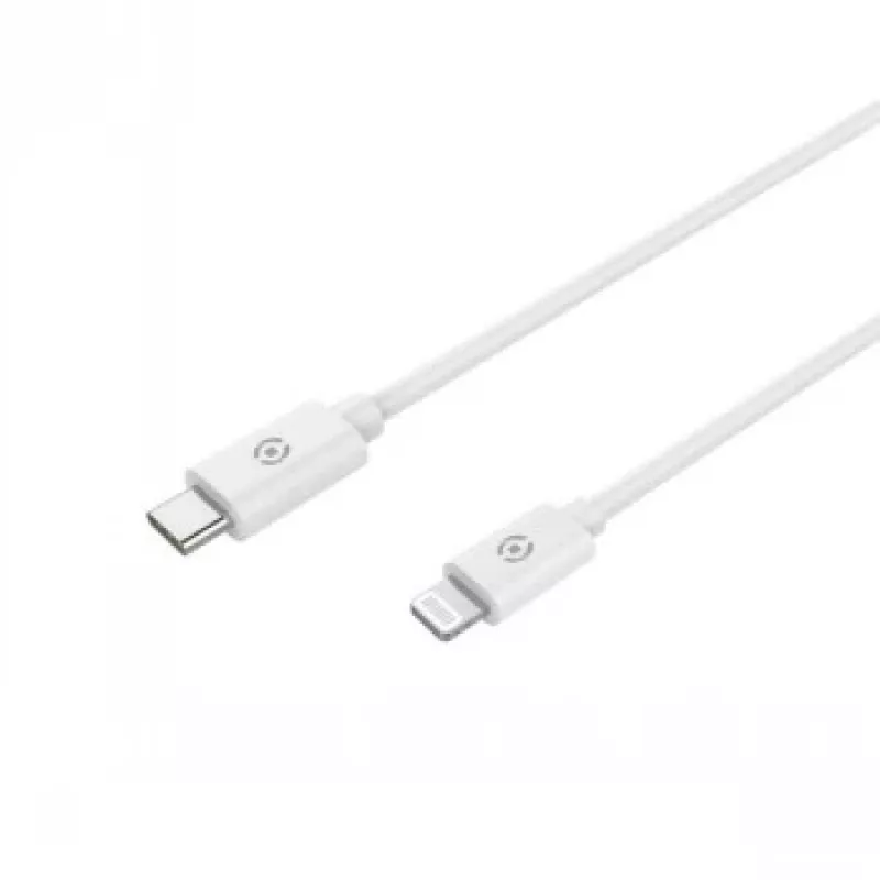 CELLY Lightning naar USB-C kabel 60W - 1,2m wit MFi gecertificeerd
