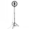 CELLY Ring Professional statief met licht - 160 cm, 10 inch LED-ringlamp, USB-gevoed, zwart