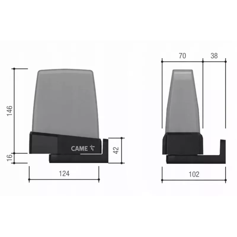 CAME KRX1FXSO LED-flitswaarschuwingslamp oranje 24/230V (806LA-0010)