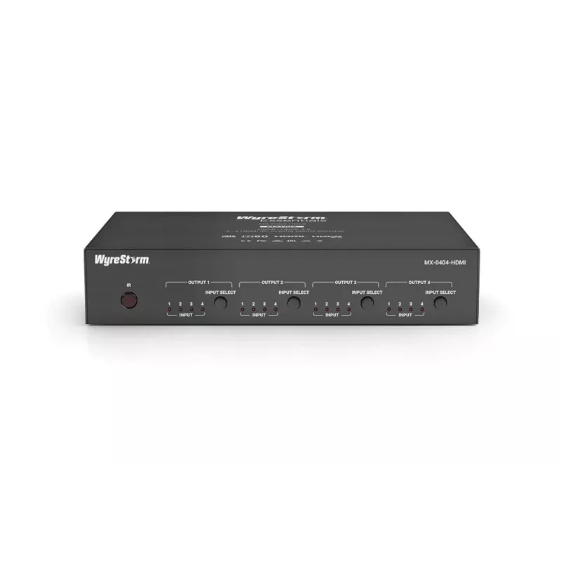 Wyrestorm 4x4 4K HDMI-matrixswitcher met schalende uitgangen