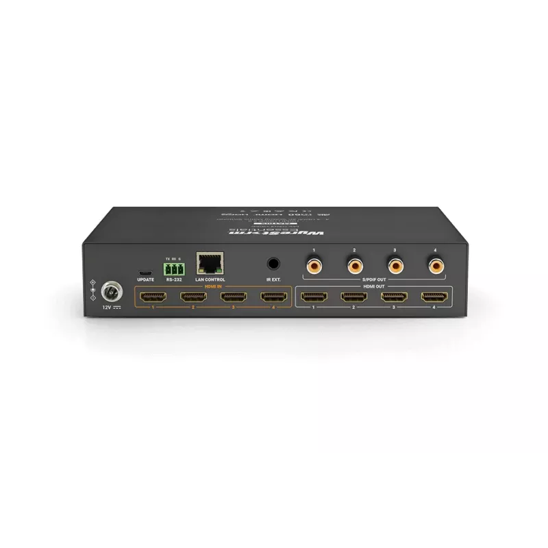 Wyrestorm 4x4 4K HDMI-matrixswitcher met schalende uitgangen