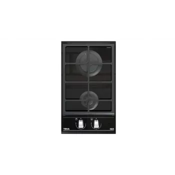 TEKA GAS HOB GZC 32300 XBC BK (E4) - 2-pits inbouw-gaskookplaat met gietijzeren roosters, zwart